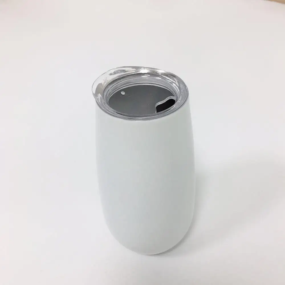 6oz-white Пивные чашки 12 унций/6 унций, стакан для вина, кружка, бокалы для вина, вакуумный термос, чашка в форме яйца, 304 нержавеющая сталь, подарок для подружки невесты - Цвет: 6oz-white