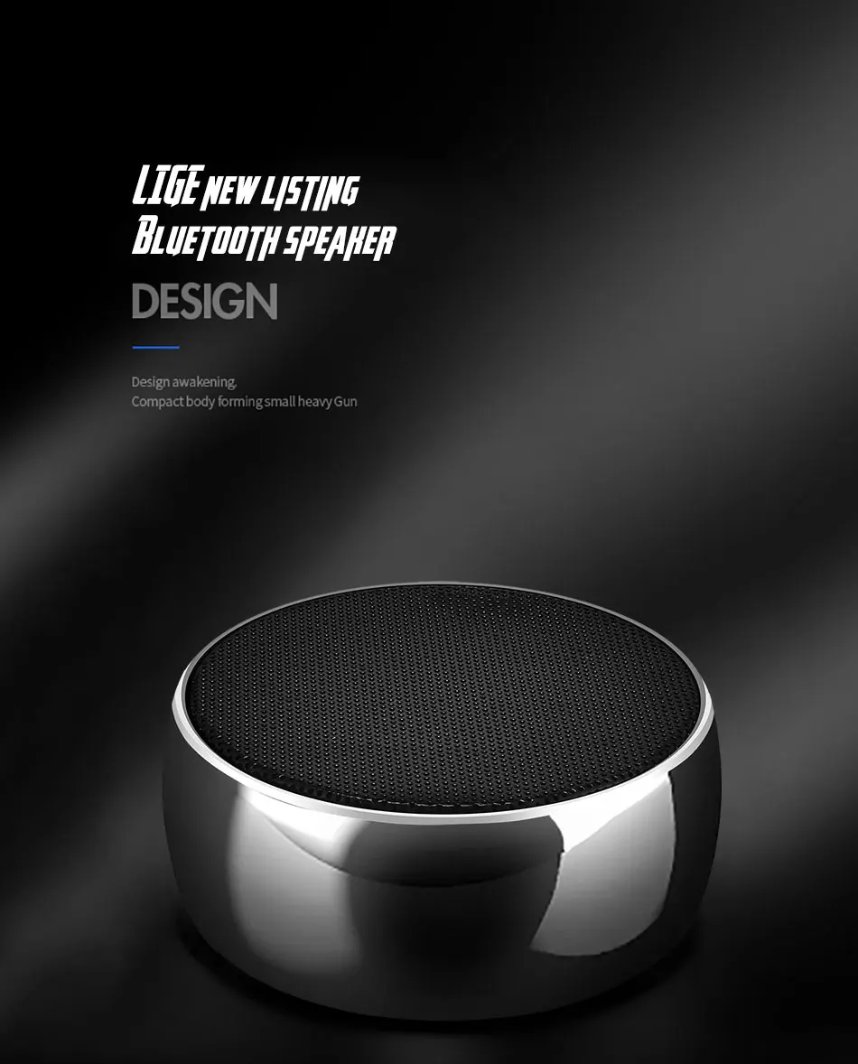 LIGE bluetooth динамик мини портативный беспроводной динамик истинный беспроводной bluetooth динамик 3D супер бас ткань bluetooth динамик