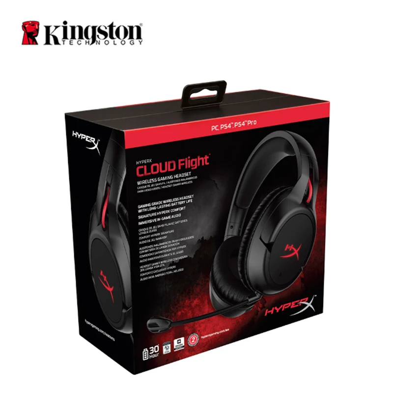 Kingston HyperX Cloud Flight Беспроводная игровая гарнитура многофункциональные наушники для ПК PS4 Xbox Mobile