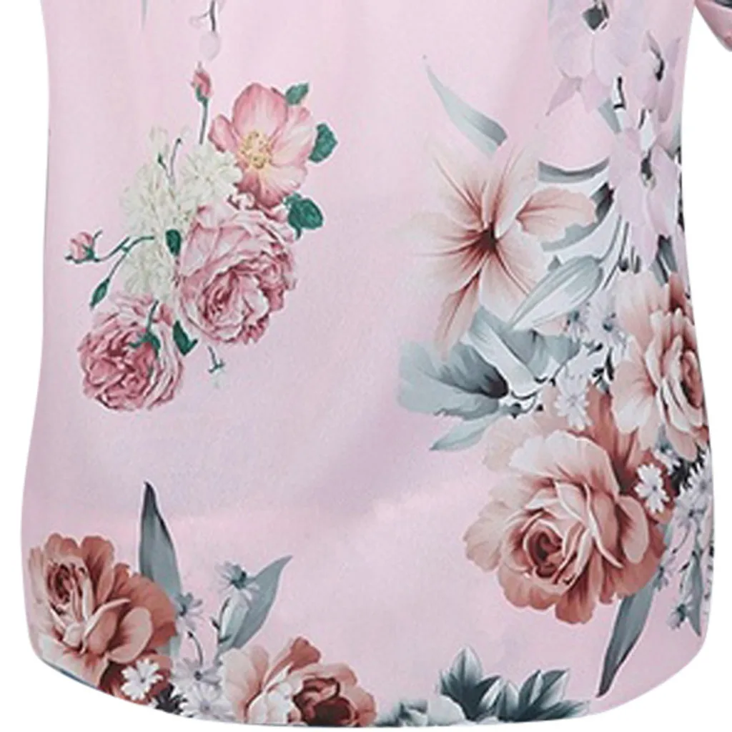 JAYCOSIN летняя рубашка с цветочным принтом свободная женская блузка коротким