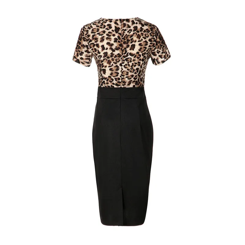 2018 Для летних вечеринок Bodycon платье офис карандаш элегантный Черный цвет Большие