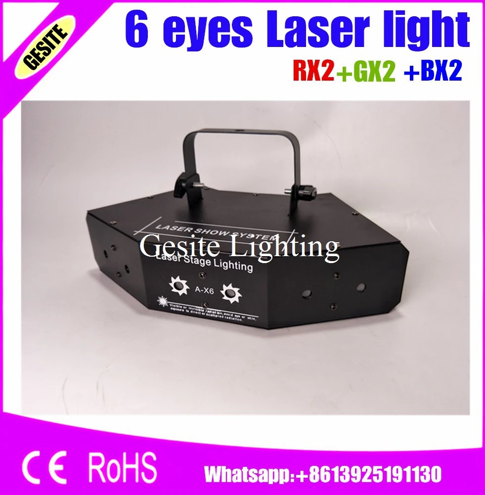 6 глазок laster light сценический свет Свадьба дискотека танцевальные залы бары КТВ
