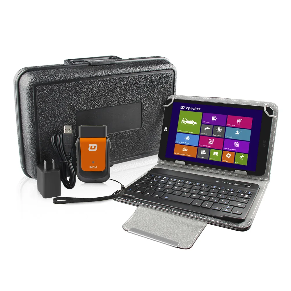 

VPECKER E1 India OBD2 Car Scanner for Tata Mahindra Maruti Auto Full System Oil Service Reset ABS SRS With Windows 10 Tablet