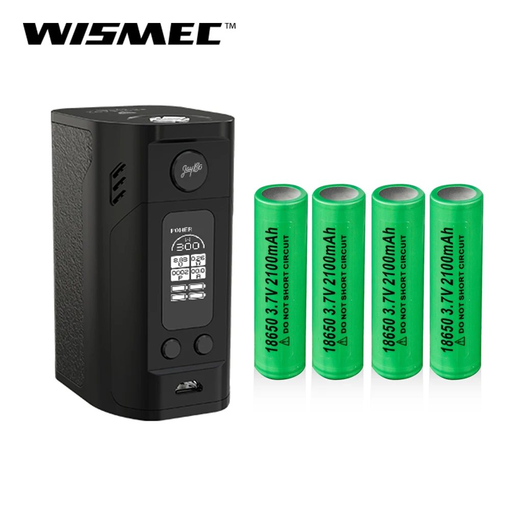 Зазор оригинальный WISMEC рел RX300 TC коробка мод кожа/углеродное волокно батарея с 18650