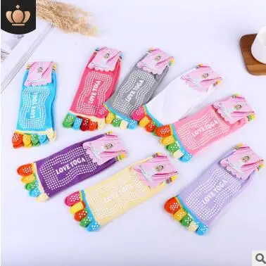 Нескользящие хлопчатобумажные женские гетры-чулки всеми пальцами чулки пять