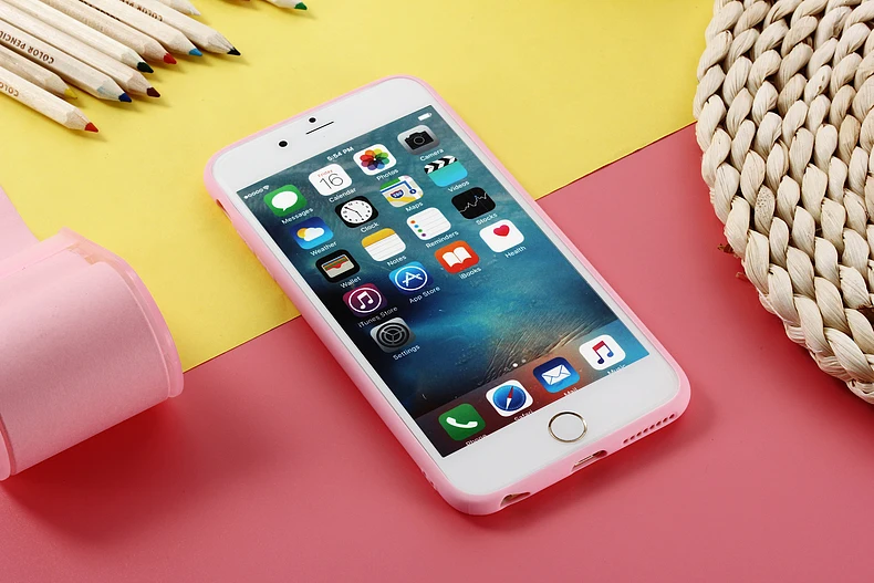 Мягкий защитный чехол для телефона из ТПУ ярких цветов iPhone 8 7 Plus 6 s полосатый узор