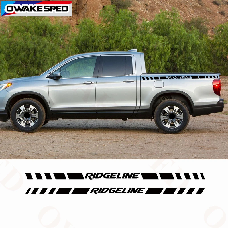 

Спортивные Полосы Виниловые наклейки для Honda Ridgeline Racing Стайлинг багажник Декор наклейки пикап багажник тело Водонепроницаемая наклейка