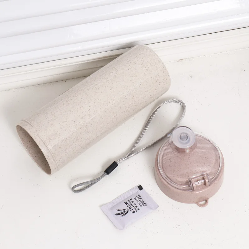 Яркие Красочные пшеничной соломы бутылки для воды с соплом спорт офис школы