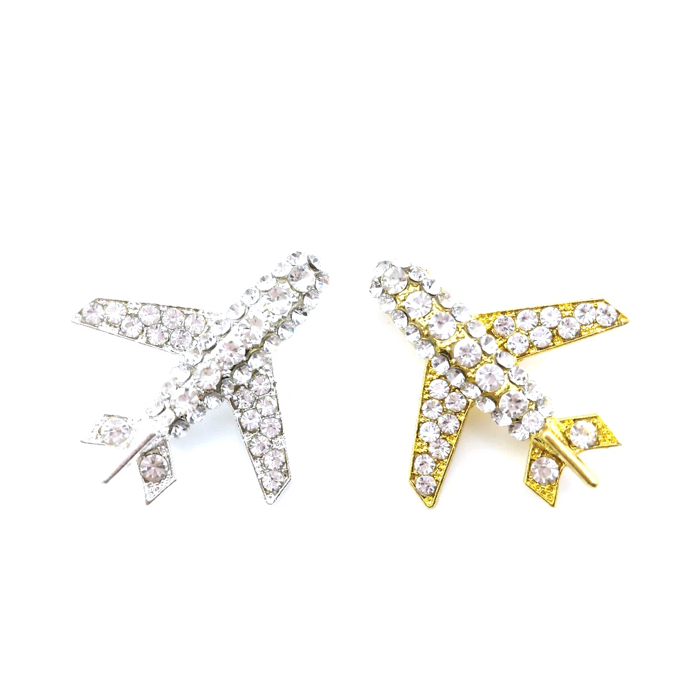 5 шт./лот брошь в виде самолета с кристаллами для женщин стюардесса|crystal brooch|pins for