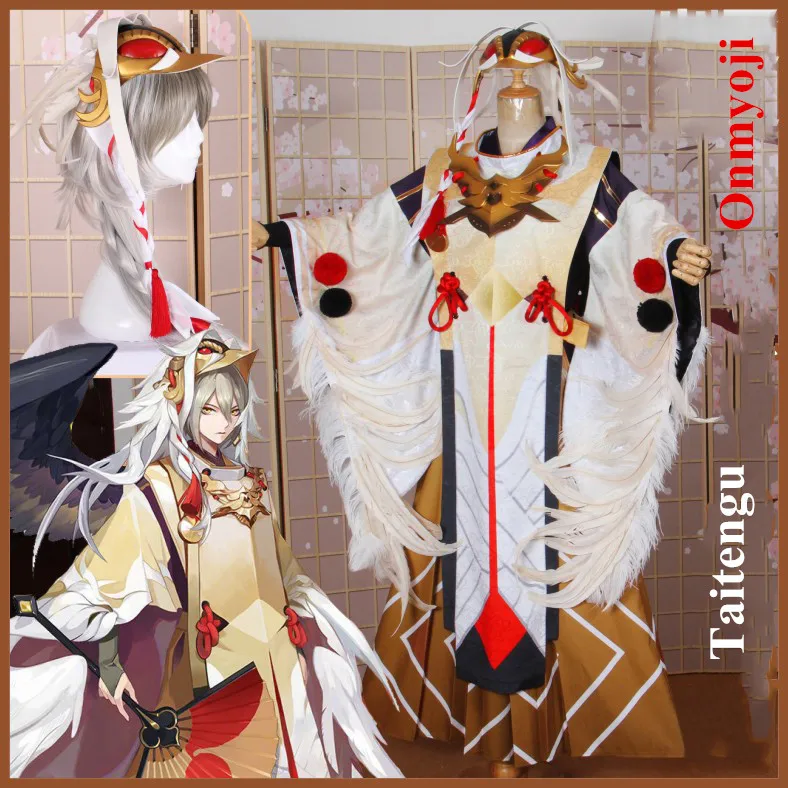 Аниме! Кимоно Onmyoji Taitengu Skin Cloud flying feather Униформа карнавальный костюм для мужчин