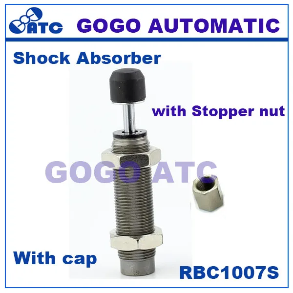 Фото Pneumatic Air Cylinder Shock Absorber with Stopper nut RBC1007S O.D. thread size 10mm Stroke 7mm SMC type Buffers cap Обустройство Pneumatic Air Cylinder Shock Absorber with Stopper nut RBC1007S O.D. thread size 10mm Stroke 7mm SMC type Buffers cap Обустройство