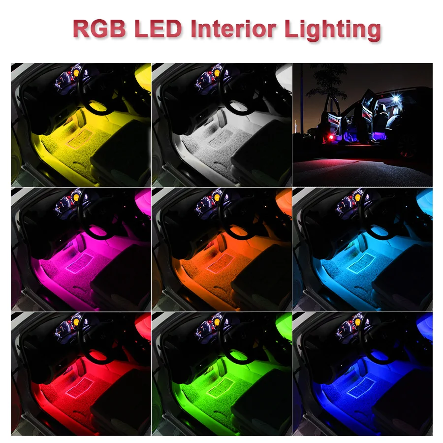 Светодиодная лента RGB для тюнинга автомобиля декоративные лампы создания