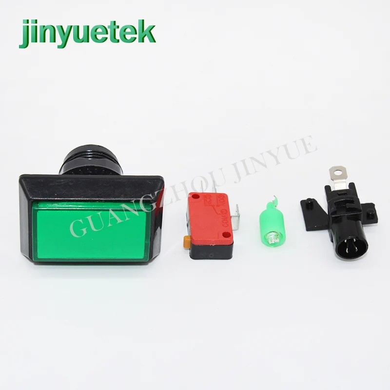 Низкая цена 33 мм квадратная кнопка игра аркадная машина набор LED мгновенная с