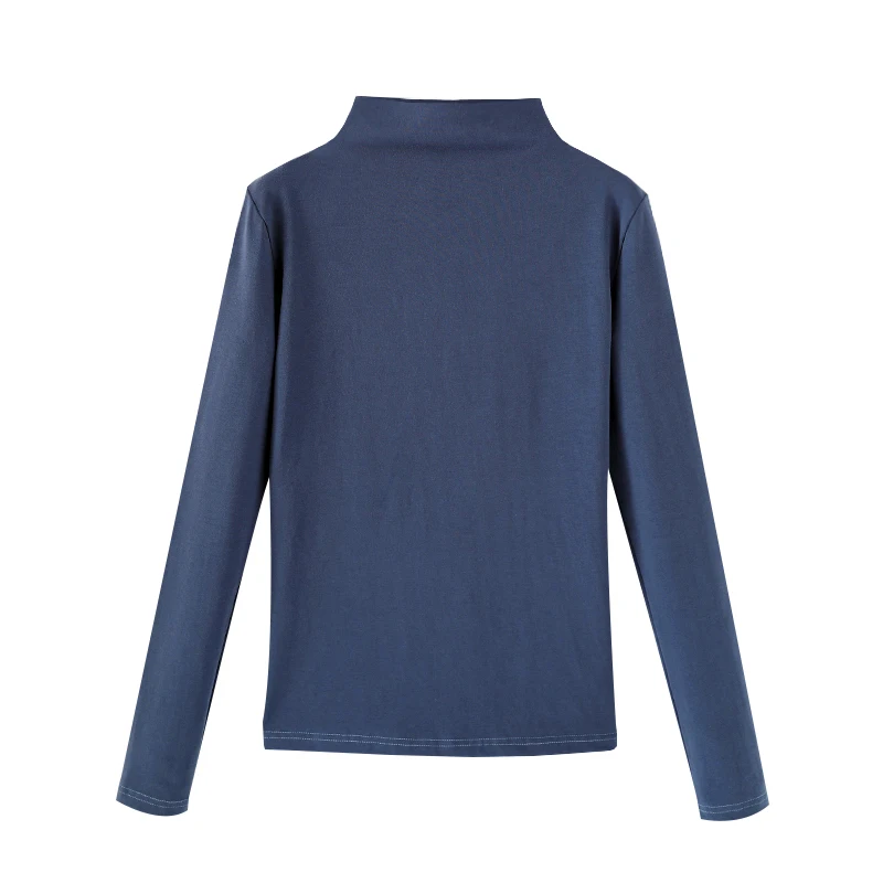 95% Cotton Women T Shirts Autumn Winter Warm Long Sleeve Pullover Tee Shirt Femme Turtleneck Plus Size 3XL Woman Tshirt Top | Женская
