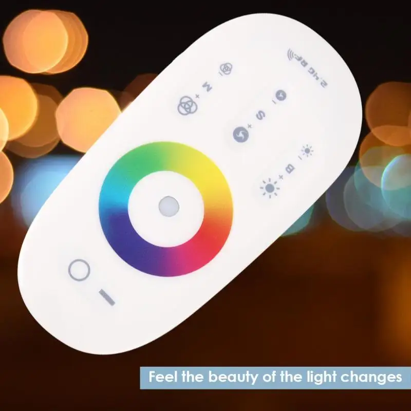 2,4G светодиодный rgb-контроллер с сенсорным экраном, беспроводной Радиочастотный пульт дистанционного управления, DC12-24V контроллер