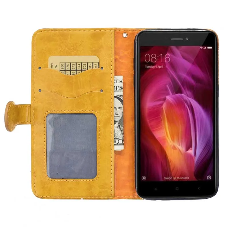 Ретро чехол Xiaomi xiomi Redmi Note 4X Note4X кожаный бумажник c застежкой Funda чехлы для
