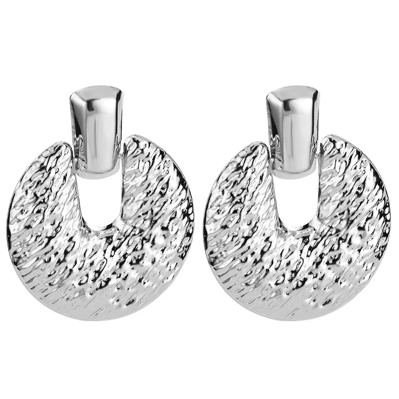 Hua silver Роскошные Винтажные серьги для женщин золотого цвета Висячие серьги модные массивные серьги модные вечерние аксессуары - Окраска металла: Hua silver