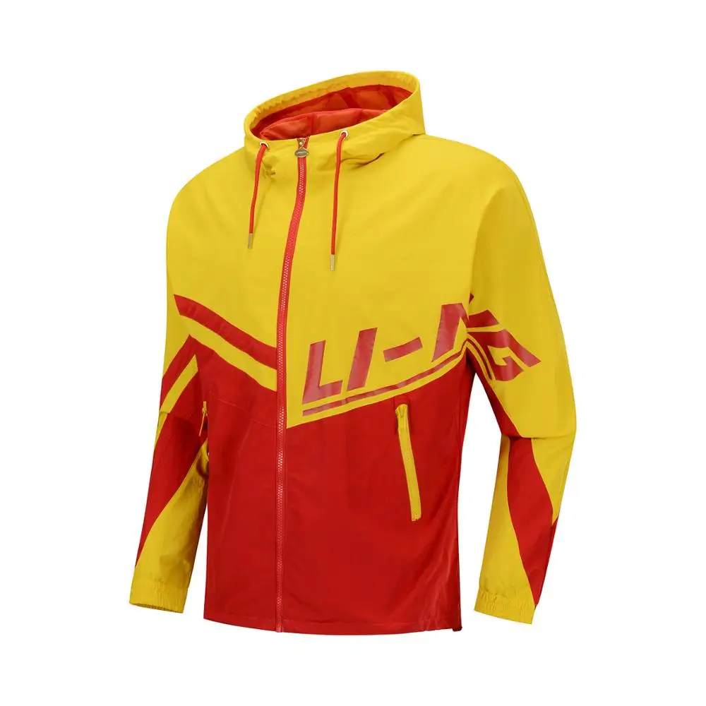 Li-Ning, Мужская трендовая свободная ветровка, надежная, удобная, спортивная куртка в стиле ретро, ветрозащитные куртки AFDP249 MWF401