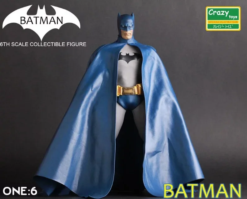 Сумасшедшие игрушки 1:6 Бэтмен синий Ver. BJD Темный рыцарь человек летучая мышь