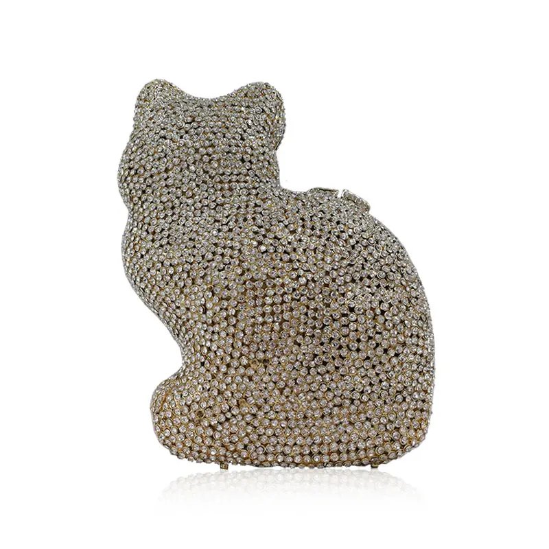 Женская сумка для туалетных принадлежностей с животным котом и кристаллами