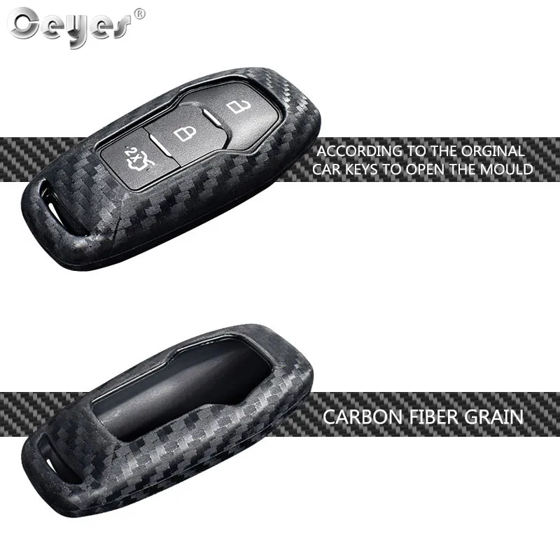 Чехол для ключей Ceyes защитный чехол из углеродного волокна Ford Focus Mondeo Mustang Fusion