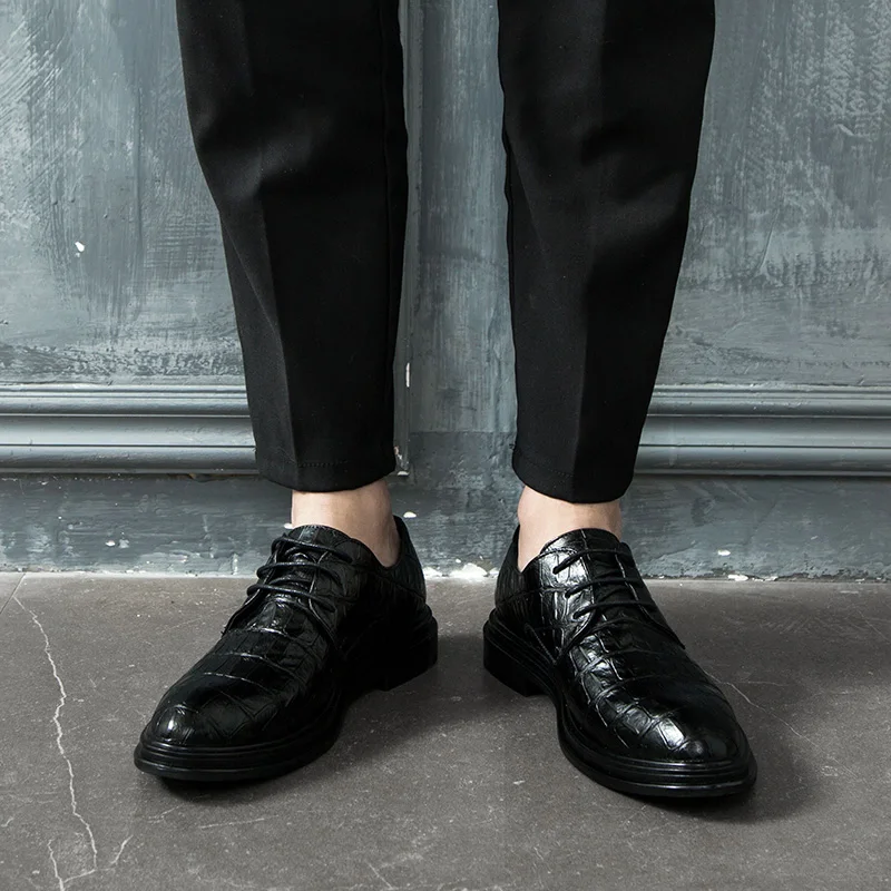 Мужские модельные туфли Официальная Свадебная кожаная обувь Брендовые