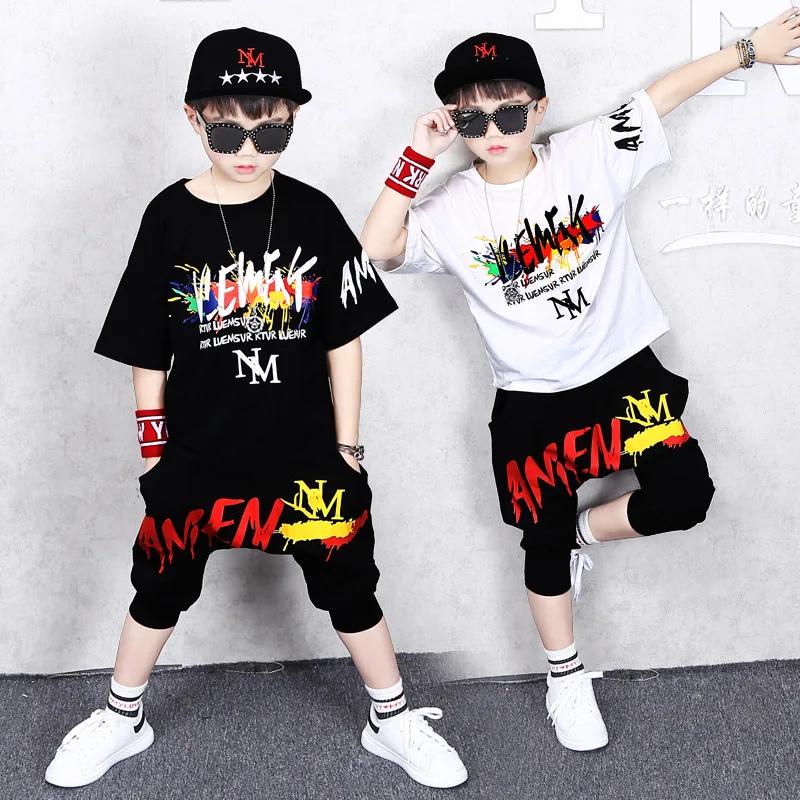 Детская одежда летняя детская новый спортивный костюм для мальчиков летний