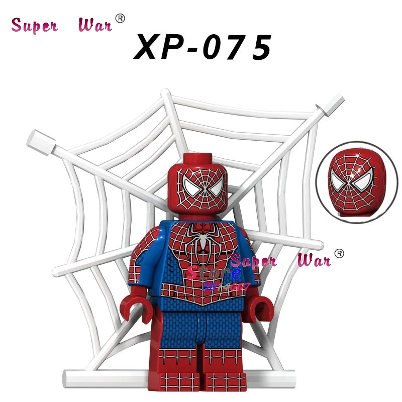 XP075 Одиночный фильм Marvel Человек-паук, Дэдпул, Капитан Америка, Железный человек, муравей, Халк, строительные блоки, игрушка для детей - Цвет: XP075
