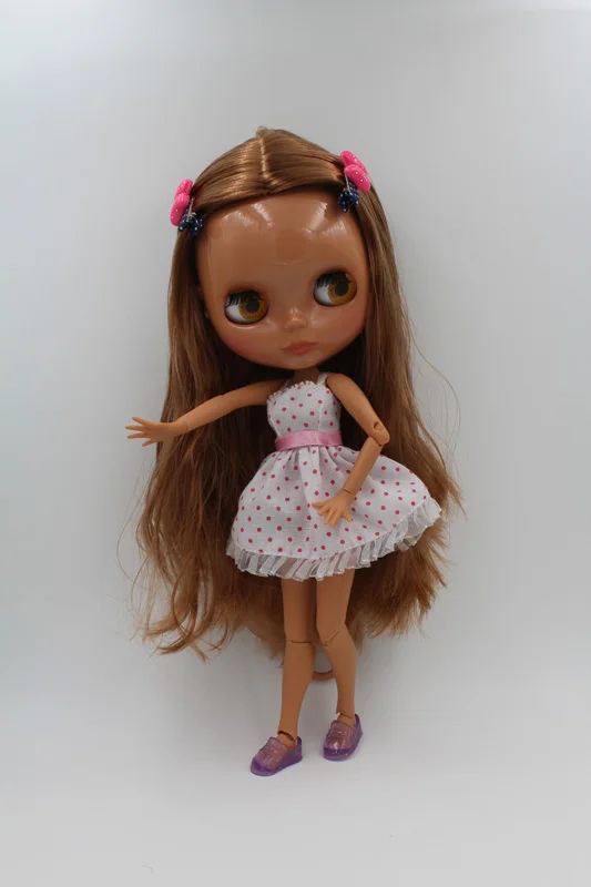 Free Shipping BJD joint RBL-231J DIY Nude Blyth doll birthday gift for girl 4 colour big eyes dolls with beautiful Hair cute toy | Игрушки и