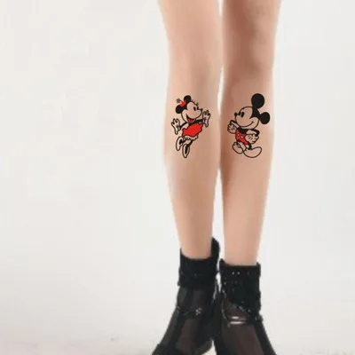 Модные женские обтягивающие Красивые милые сексуальные чулки с татуировкой