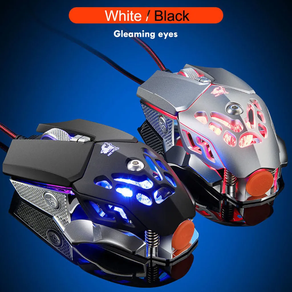 Модная Проводная игровая мышь eпула 2019 для офиса V9 2400 точек/дюйм светодиодная с