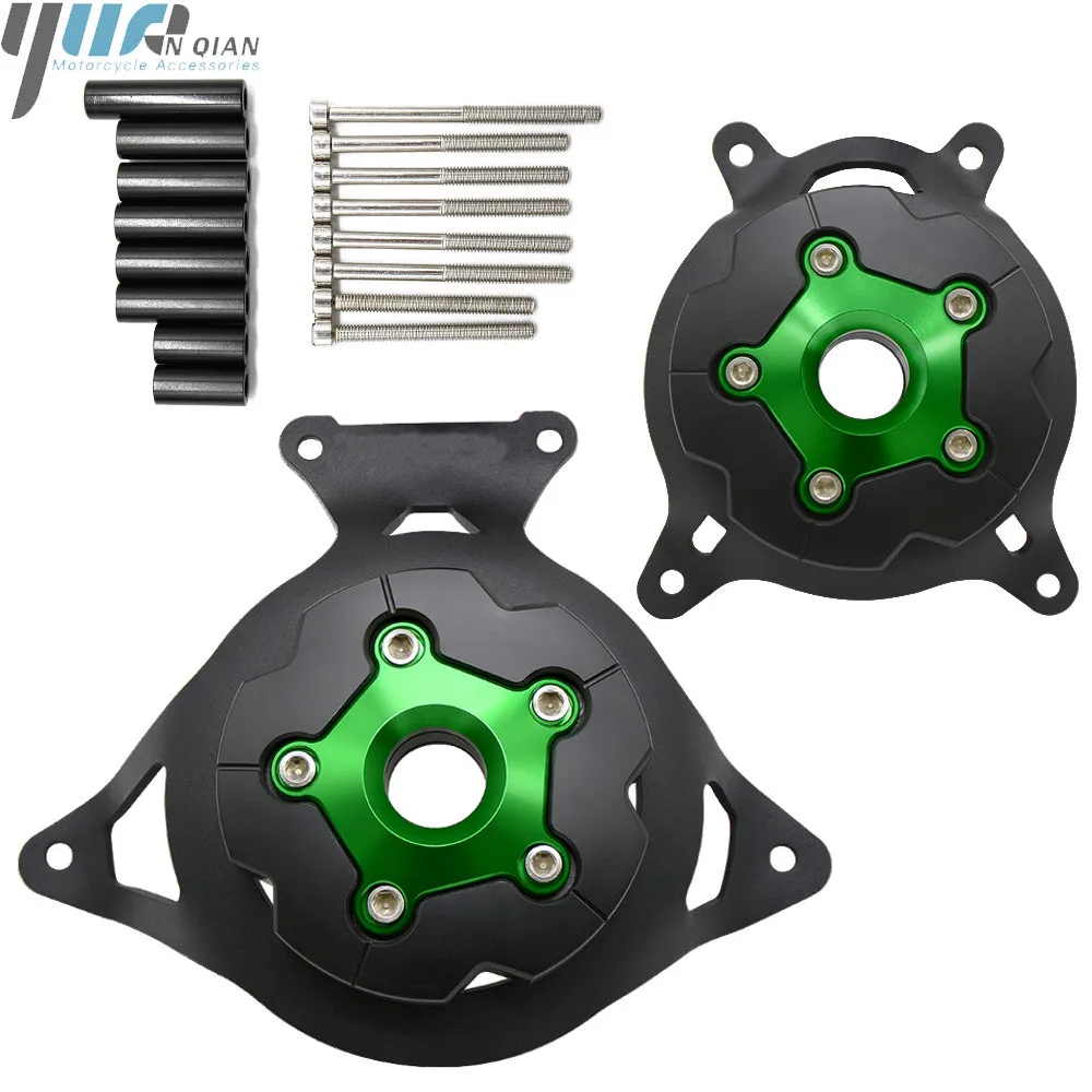 Z800 для KAWASAKI z750 07 08 09 10 11 2012 части мотоцикла статора крышки двигателя защитная крышка протектор Z800 2013 - Цвет: Green