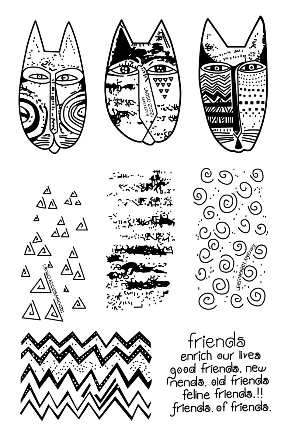 Мультяшный чистый штамп для скрапбукинга Прозрачная силиконовая резина DIY