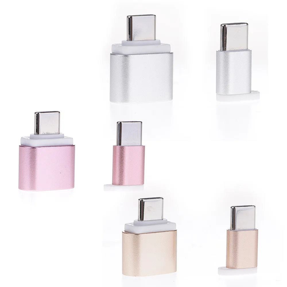 Micro USB для C Type адаптер зарядки данных + OTG с кольцом ключей Прямая