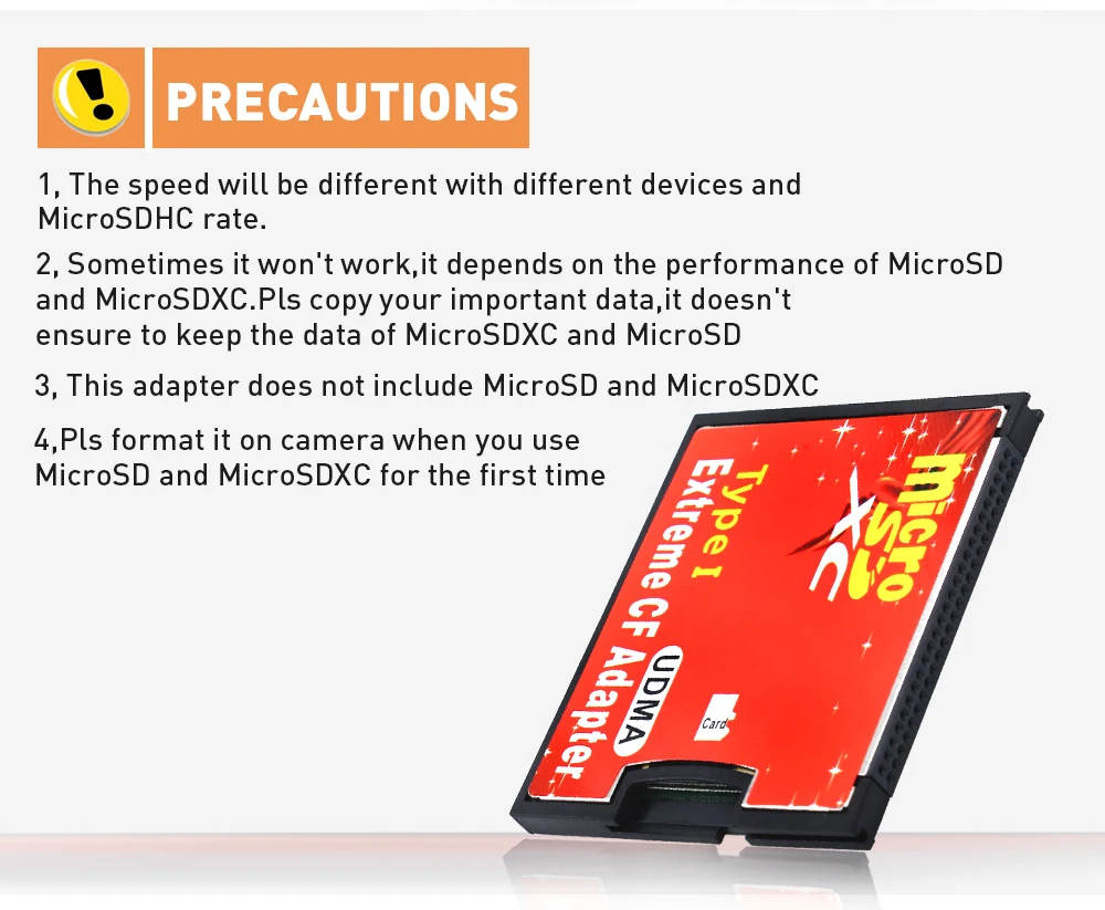TISHRIC Micro SD TF адаптер CF карта для MicroSD/HC для компактной вспышки тип I считыватель карт памяти конвертер для камеры