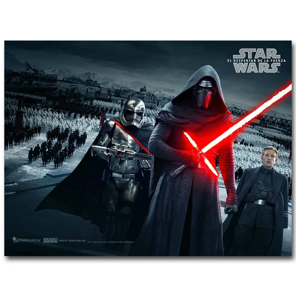 Kylo Ren Star Wars 7 The Force Awakens художественный шелковый тканевый постер с принтом 13x18 24x32