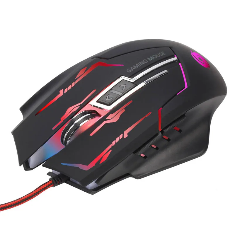 New Mouse 3200 DPI 6D Buttons LED Wired Gaming For PC Laptop rato rgb gaming mouse wired|Мыши| |