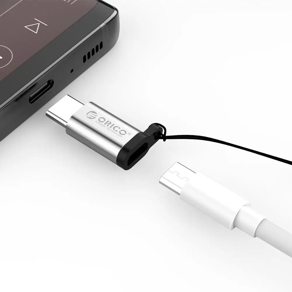 Адаптер ORICO OTG Micro USB к Type C адаптер переходник для зарядки iphone передача данных