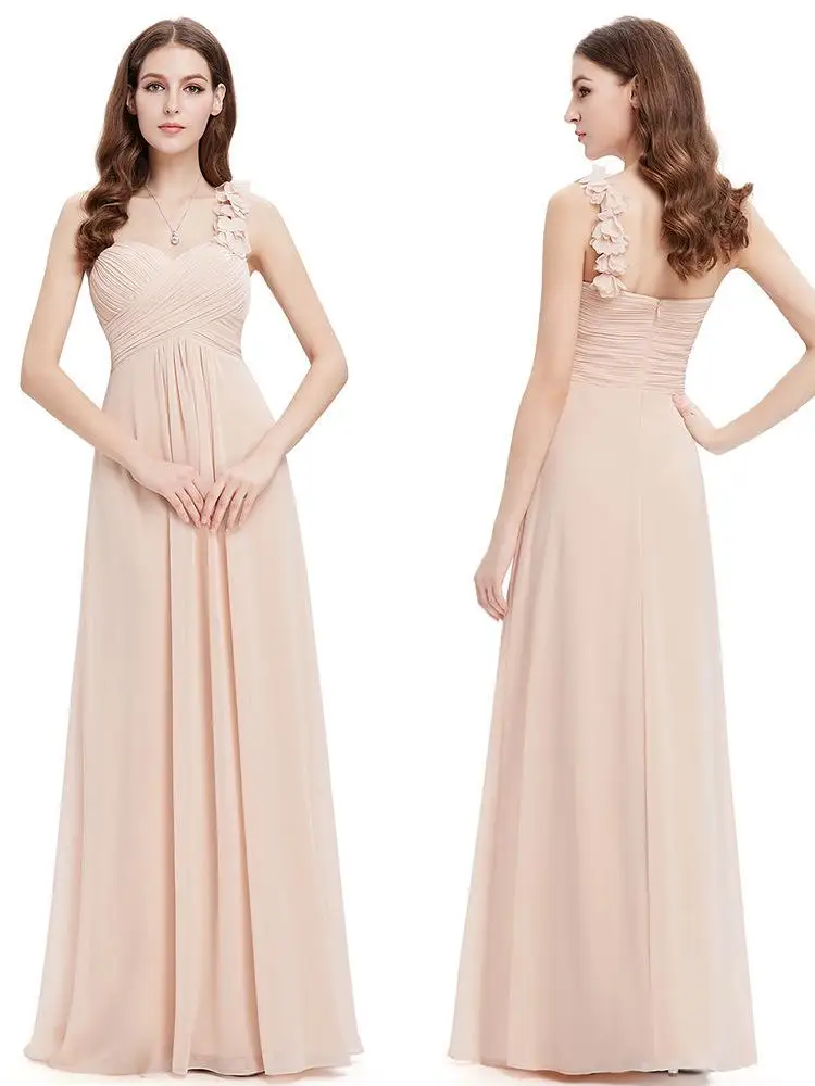Элегантный тонкий Для женщин пол Длина вечернее платье нам Size4-22 пикантное платье на одно плечо на свадьбу для подружки невесты Платья Vestidos - Цвет: Color 3