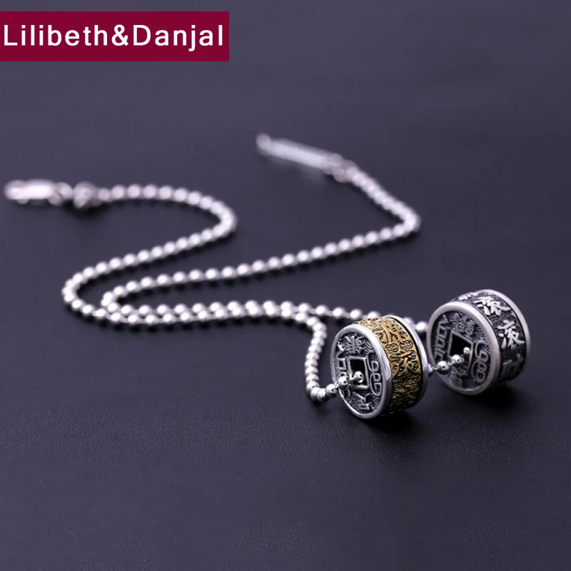 Будды Для мужчин Цепочки и ожерелья 925 пробы серебро Этническая Лаки бусы пара