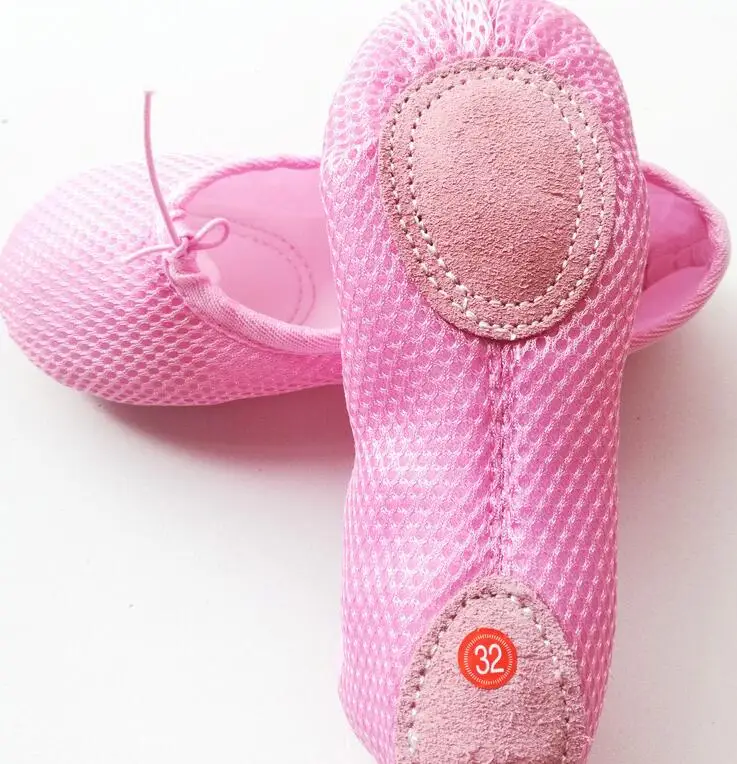 Pink EU34-EU42; женская балетная тапочка ярких цветов; сетчатая гимнастическая обувь для фитнеса; цвет оранжевый, Королевский, синий, светло-зеленый, розовый; - Цвет: Pink