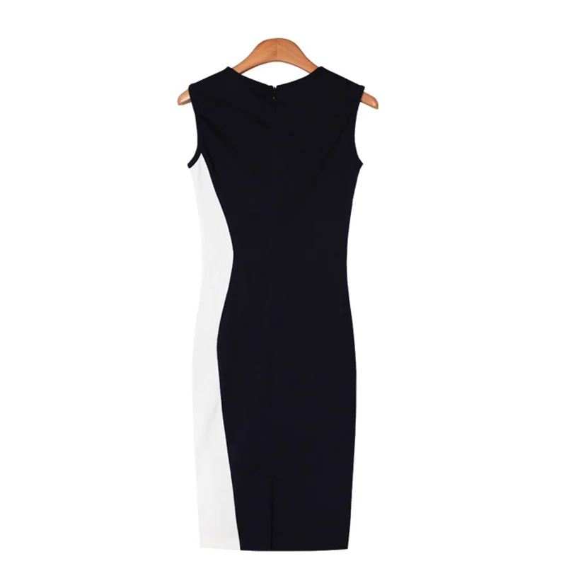 Летнее Платье Женщины Bodycon комфорт Лоскутное Повседневная одежда старинные