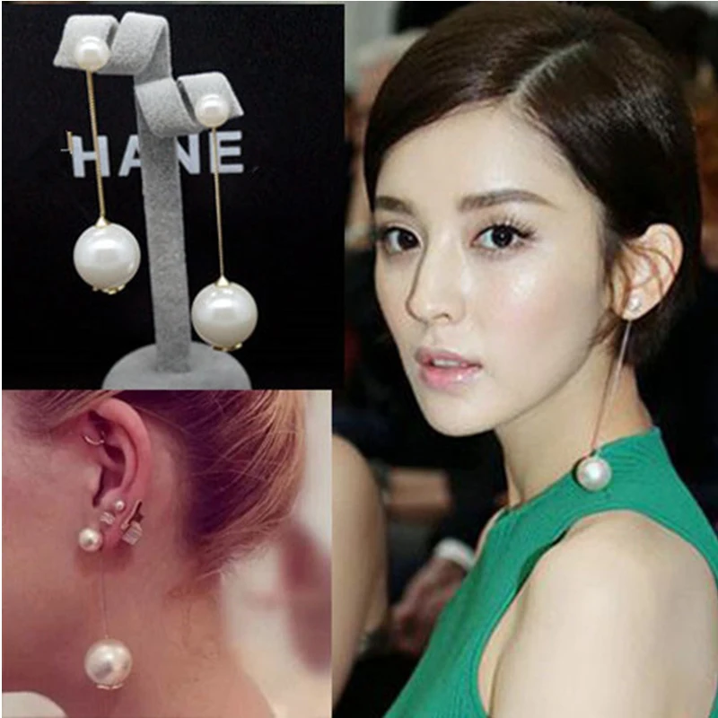 Ювелирные изделия из стерлингового серебра 925 пробы длинные серьги с жемчугом