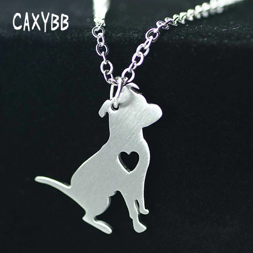 Caxybb Мода из нержавеющей стали питбуль Цепочки и ожерелья питбуль пользовательские собака Ожерелья для мужчин простой цепи кулон животных Домашние животные щенок