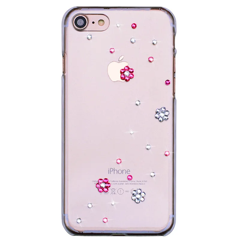 For iPhone X Xs Max XR 8 7 Color diamond Phone Case Slim 3D Bling Hard PC Back Cover 6 6S Plus 5 5S SE 4 4s Cases |