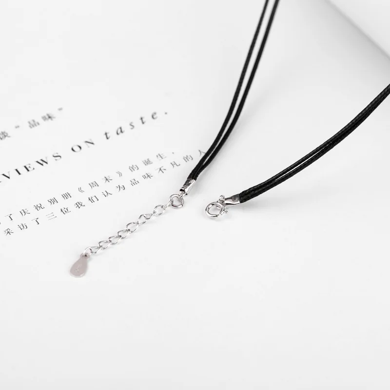 silver necklaces minimalism argent 925 kettingen voor vrouwen collares mujer collier femme pendant necklace leather chain choker | Украшения