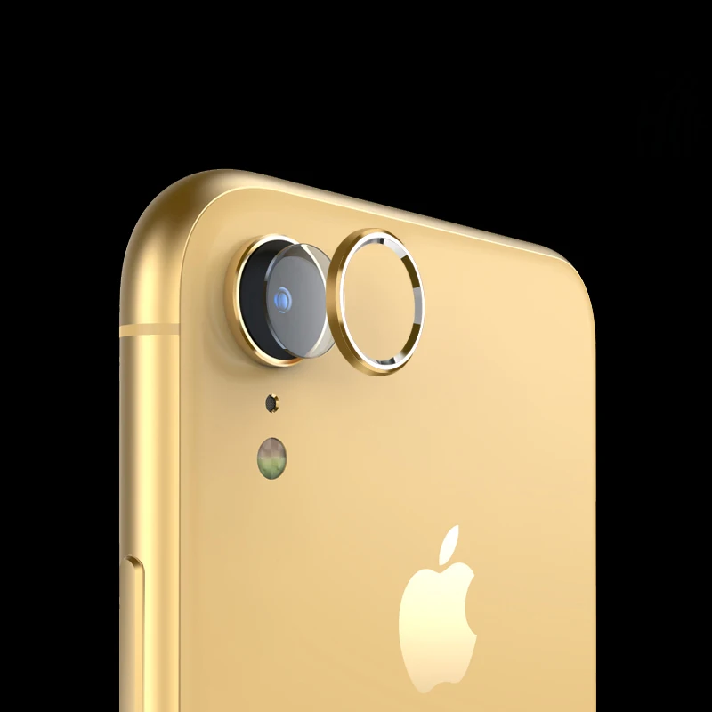 Gold and Glass Задняя крышка для объектива камеры, Защита экрана для iPhone XR 6D, пленка из закаленного стекла+ Металлическая задняя крышка для объектива, защитное кольцо, чехол, аксессуары - Цвет: Gold and Glass