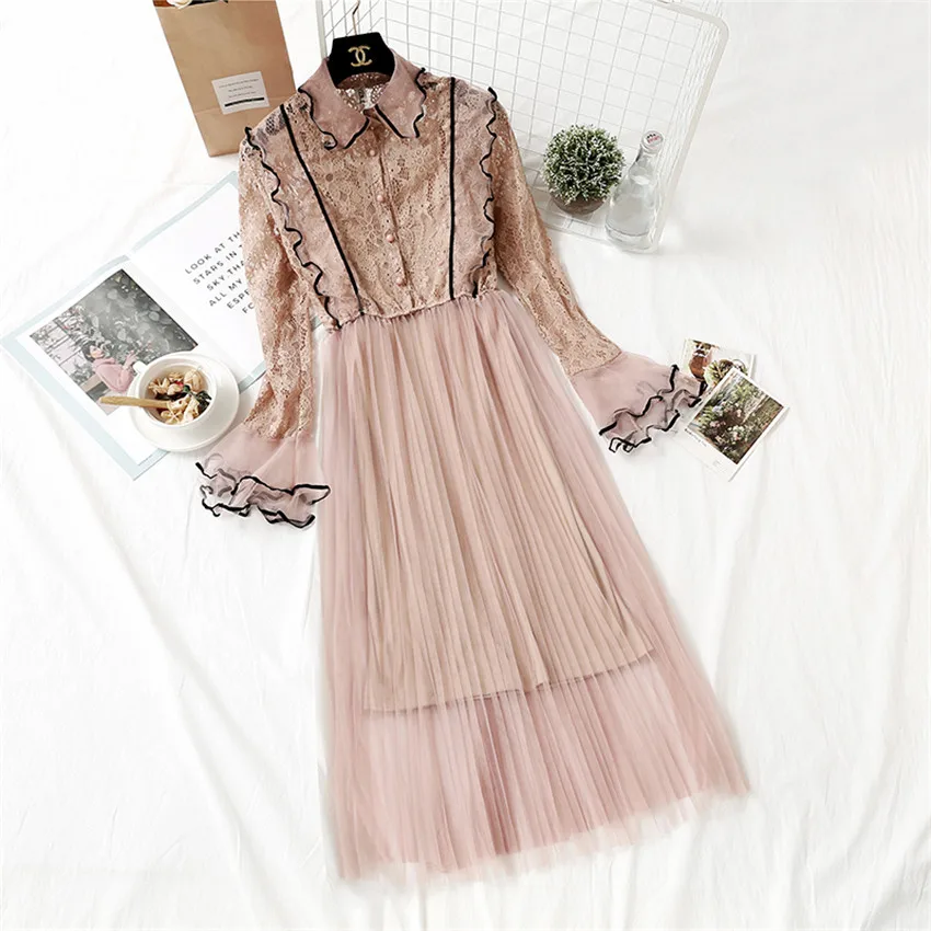 Новинка 2018 винтажное весеннее женское платье с цветочным принтом и