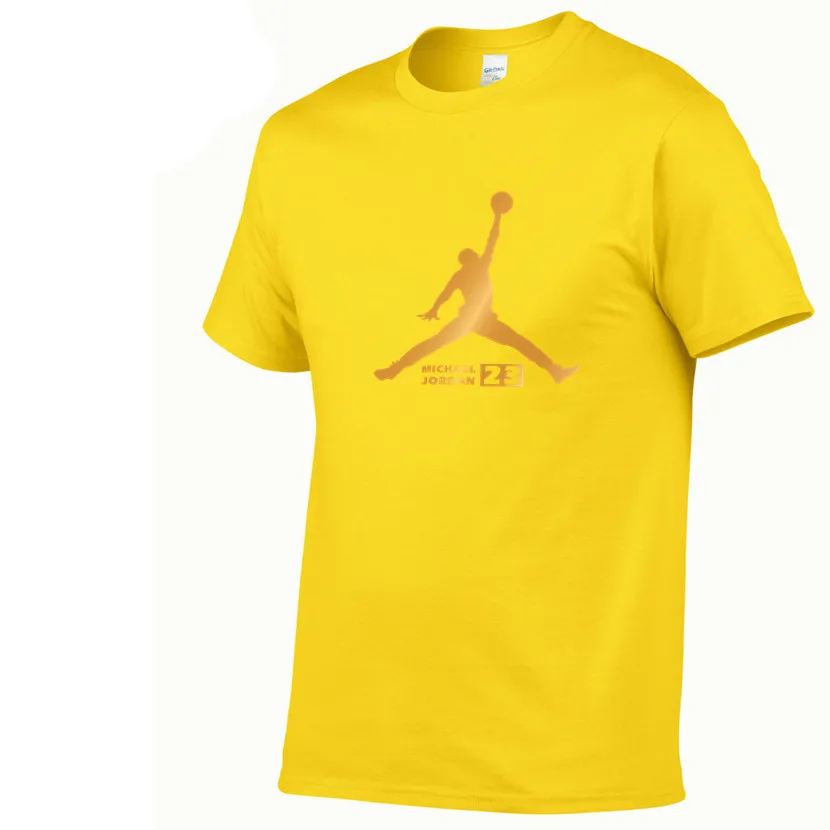 Yellow 82 Newest Summer Men T-Shirt Fashion Jordan 23 Brand Logo Print Cotton T Shirt Men Trend Casual Short Sleeve Tshirt Tops Tee - Цвет: Yellow 82