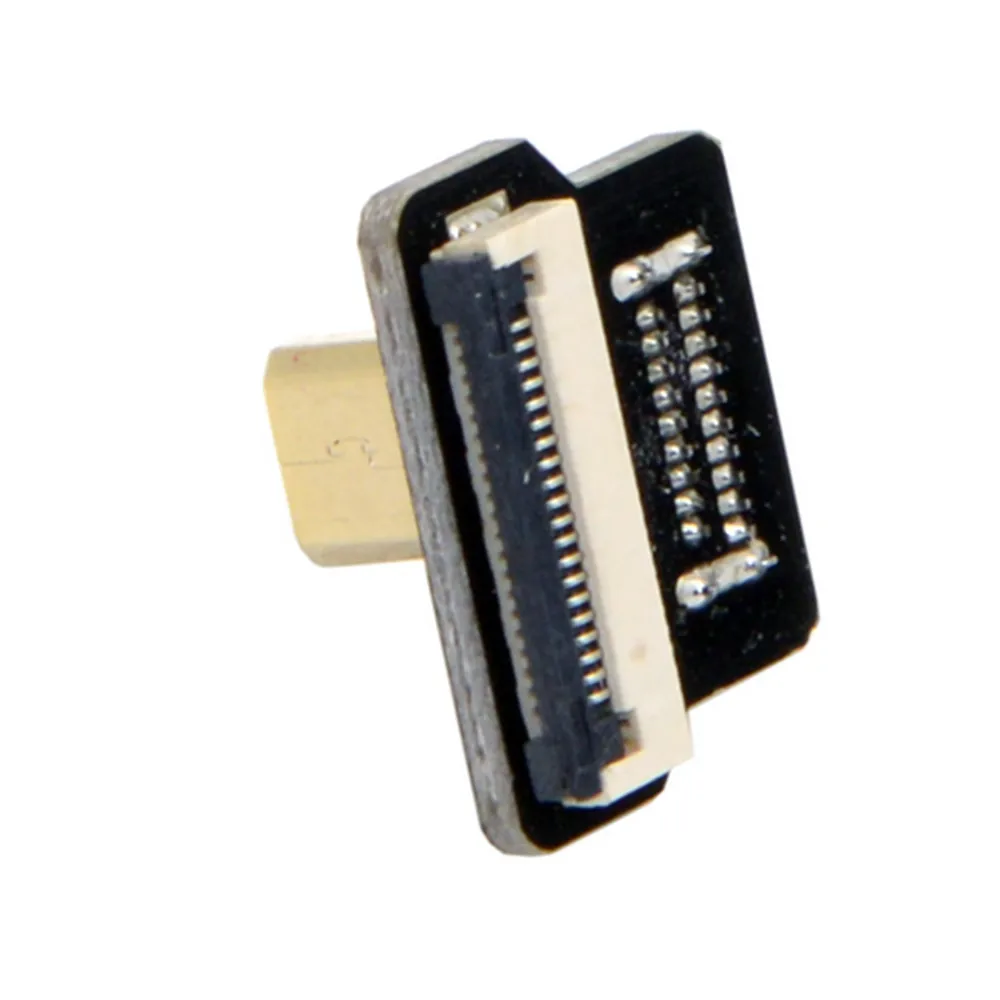 FPV 90 градусов вниз Угловой Micro HDMI совместимый тип D Штекерный разъем для HDTV